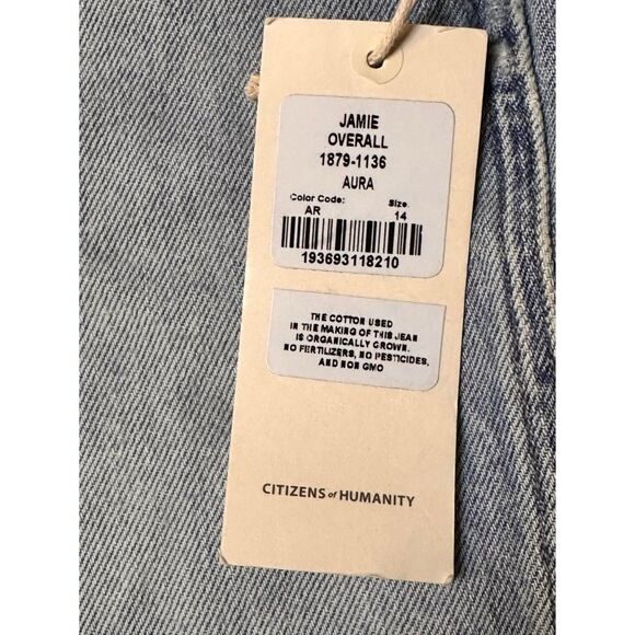 Anthropologie x Citizens of Humanity Jamie Organic Denim Overalls $378 Sz 14 - Picture 13 of 14